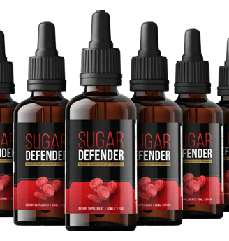 A bottle of Sugar Defender with key ingredients highlighted