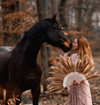 Pferde-Mensch-Porträt