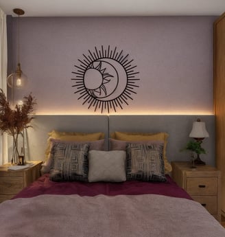 Projeto moderno residencial de interiores, apartamento, quarto, em Hortolândia - Aborin Arquitetura