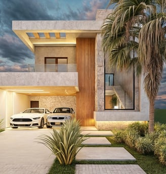 Projeto residencial moderno em Porto Feliz - Aborin Arquitetura