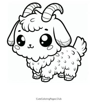 Baby Goat Coloring Sheet