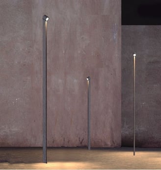 Balizas de exterior altas 03 para iluminación vertical de senderos y paisajismo nocturno