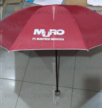 Payung promosi polos lipat warna lapis silver MUROTECH 2