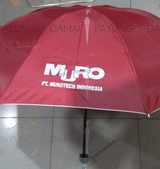 Payung promosi polos lipat warna lapis silver MUROTECH
