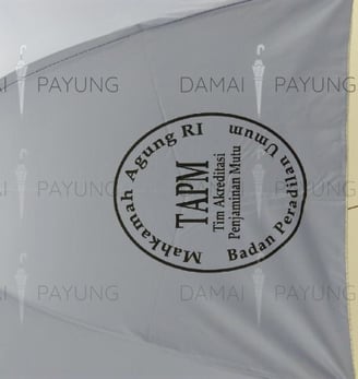 Payung promosi polos lipat silver biru TAPM