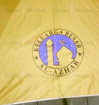 Payung promosi polos tongkat kuning silver al azhar