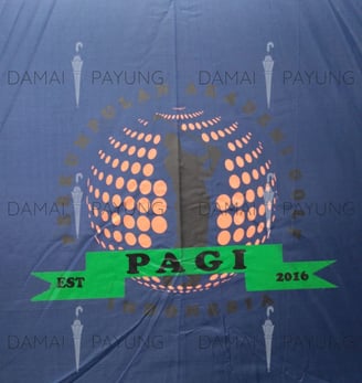 Payung promosi polos golf navy silver PAGI