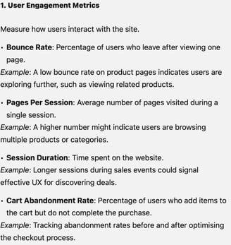 1. Be clear and specific version 2 returns more in-depth metrics with supporting examples