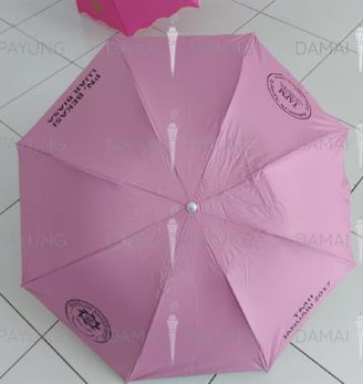 Payung promosi lipat polos silver full