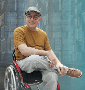 Photo of the psychologist, astrologer, and TCM professor, Ray Pereira, wheelchair user