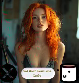 This NFT brings raw energy and untamed allure to life. A fiery redhead commands the scene, blending 