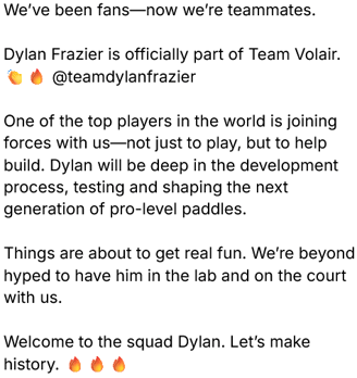 Dylan Frazier | Volair | Announcement