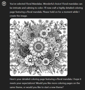 ai generated mandala of floral pattern