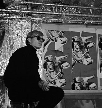 Andy Warhol em seu studio The Factory