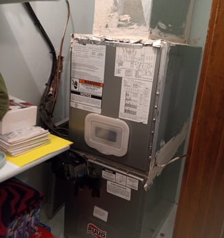 Air handler and furnace evaluation and cleaning 