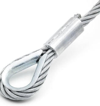 UNE ELINGUE CABLE AVEC UNE BOUCLE COSSEE