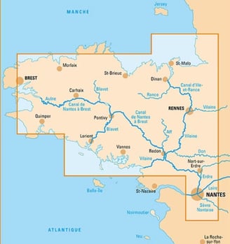 canal nantes à brest carte
