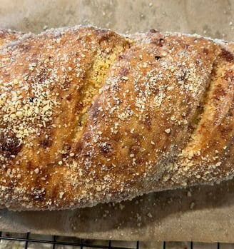 Oregano Parmesan artisan bread.