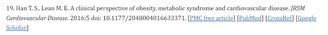 Reference list — Including the full source of scientific studies