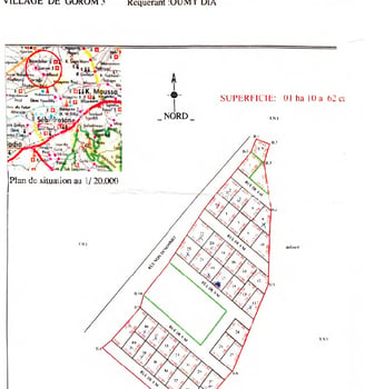 lot de 13 terrains de 150 m² sis à Bambilor. Voir les parcelles marquées sur le plan. Délibération 