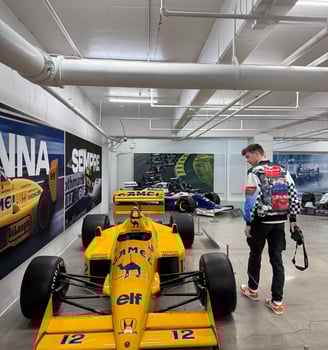Motorsport Photography open wheeled yellow F1 car.