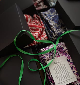 gift ideas packaging silk robe
