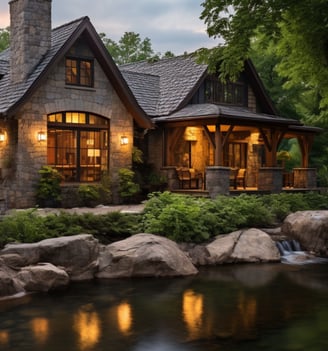 a cottage by the river