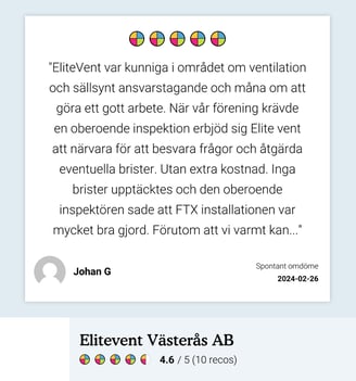 Omdöme från www.reco.se, Johan G