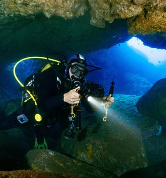 Diver in the Cave