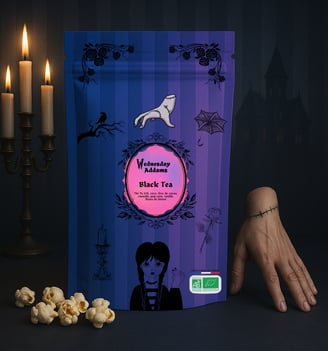 Thé noir Mercredi Addams Bloodybloom Wednesday Addams cadeau
