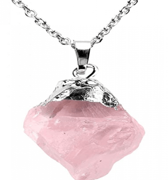 Pembe Kuvars Taşlı Kolye - 200 TL