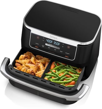 a digital air fryer with a digital display