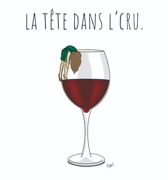 Illustration humoristique de XILART la tête dans le cul 