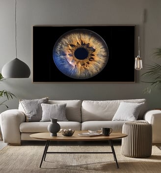 Photographie d'iris dans le salon