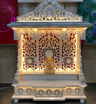 latest wooden temple design for home