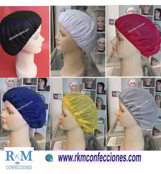 Tocas reutilizables malla - Redecilla Para Cabello de Colores - Cofias de tela - RKM Confecciones