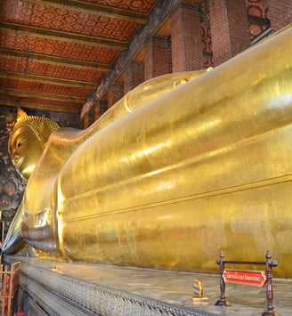 The Reclining Buddha in Bangkok, Thailand