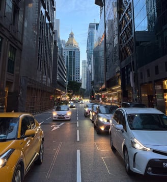 Macchine per le strade di Singapore