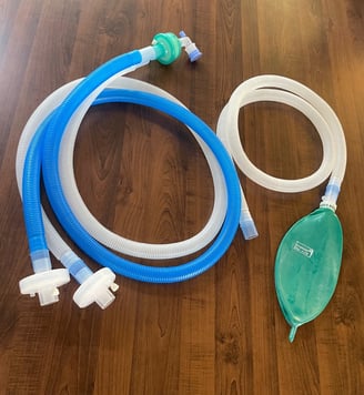 Starvent Anaesthesia circuit Three limb with rebreathing bag and HME Filter and Two Bacterial filter