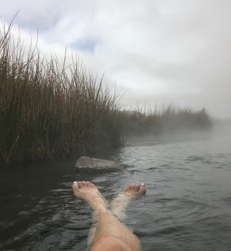 Soaking  Eagleville Hot Springs