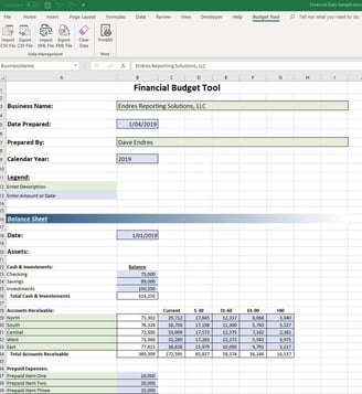 Excel Financial Data Template