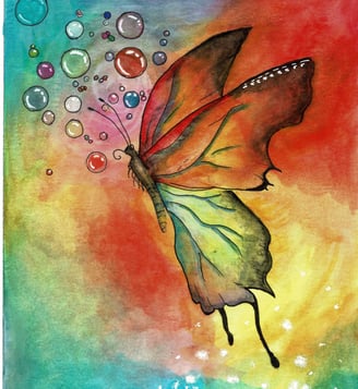 un papillon, symbole de transformation