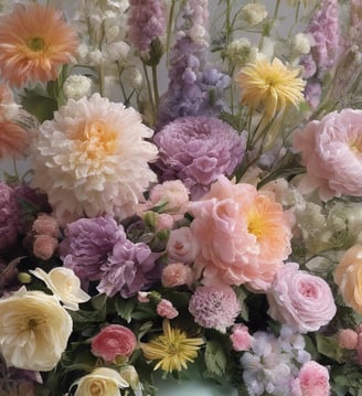 a vase of flowers in a vase on a table