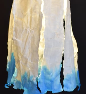 suspension luminaire méduse sculpture papier Sète