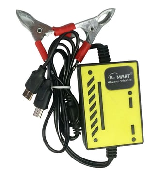  A Mart DC Charger USB, Micro & Type-C Smart Charging with Advanced Protection and Pure Copper Clips