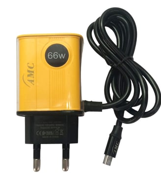 AMC AM42 Fast Charger Powerful 66W Dual USB Charger – Fast & Reliable Charging for Mobiles
