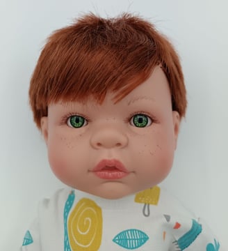 Doll with red hair and green eyes
