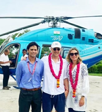 With Mr. and Mrs. Fentener Van, a prominent Dutch family of entrepreneurs