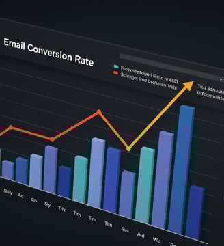 Graph showing email conversion rate
