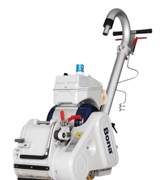 a machine that is being used to make a concrete floor